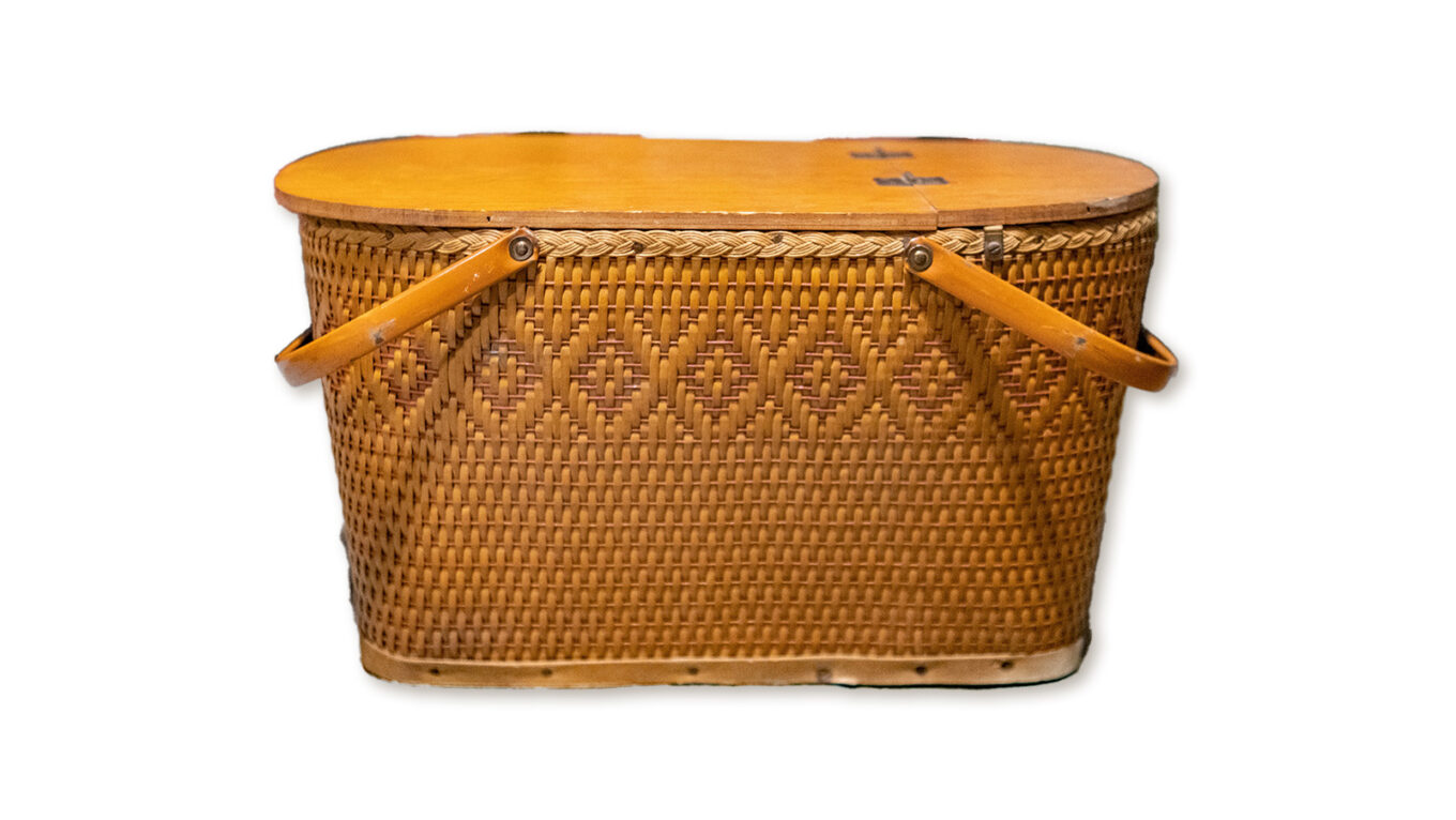 SOLD OUT！ヴィンテージ ピクニックバスケット レッドマン キャメル / Redman picnic basket camel