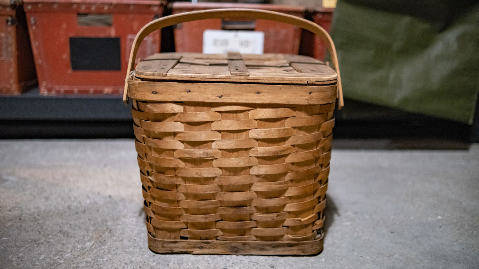 SOLD OUT！ヴィンテージ ピクニックバスケット レッドマン ナチュラル / Redman picnic basket natural